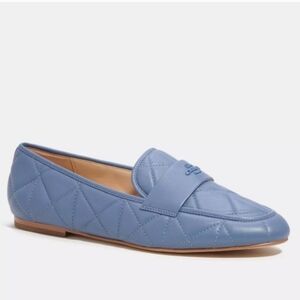 Coach Women’s Heidi Leather Slip-On Loafers In Washed Chambray 7 NWOB